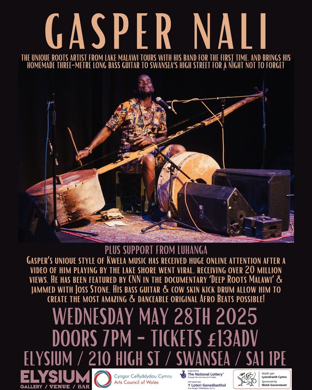 Live Music: Gasper Nali plus special guest Luhanga