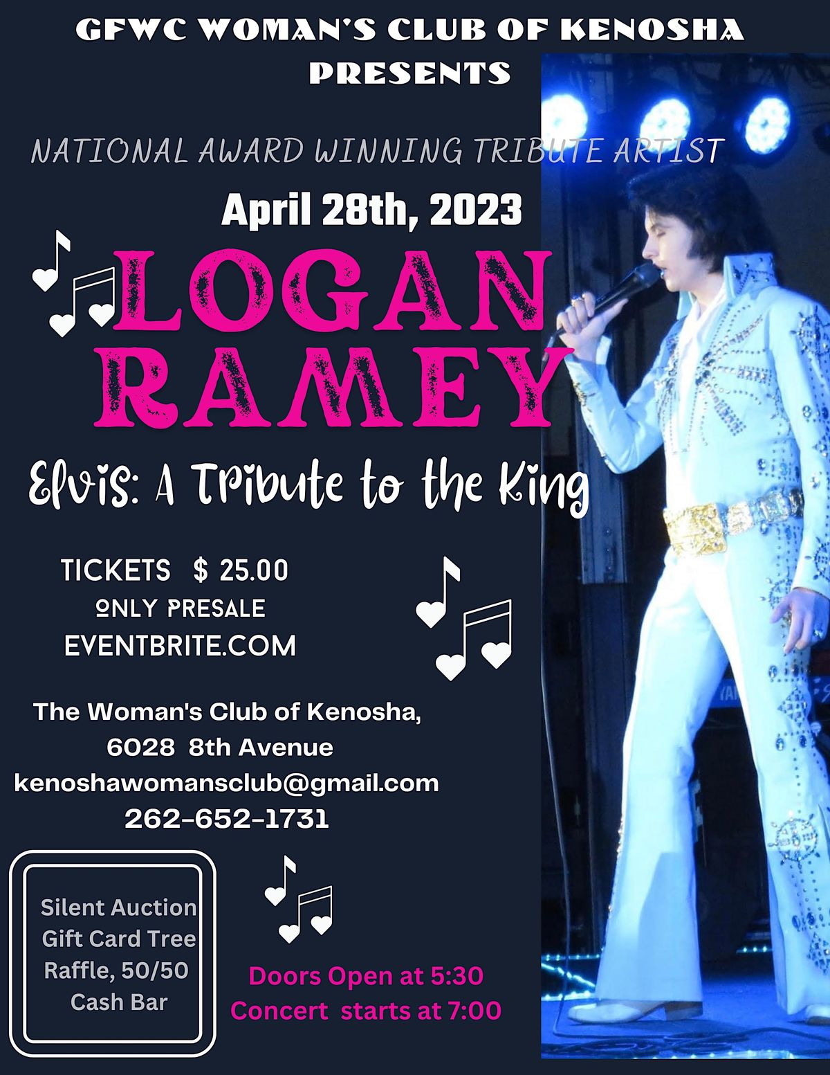 A Tribute to the King: Elvis! Featuring Logan Ramey, GFWC Woman's Club ...