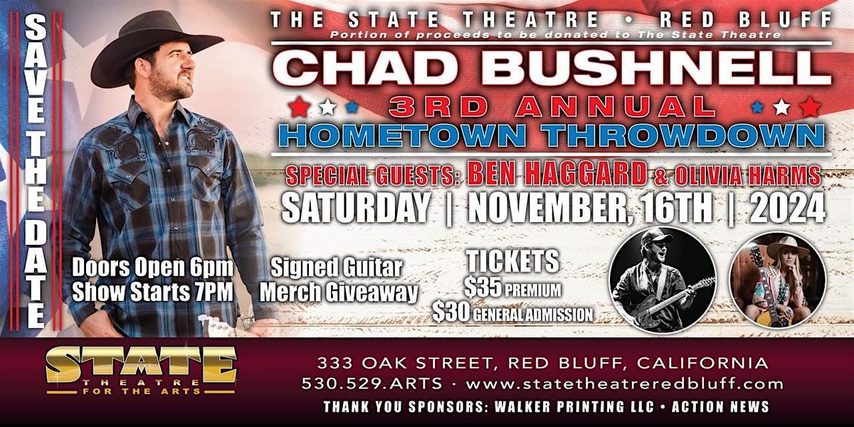 Chad Bushnell Live @ The Historic State Theater