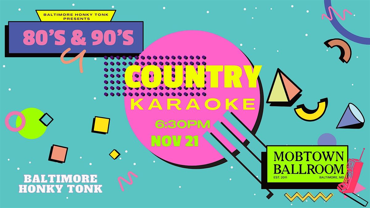 80's & 90's Live Band Country Karaoke Night