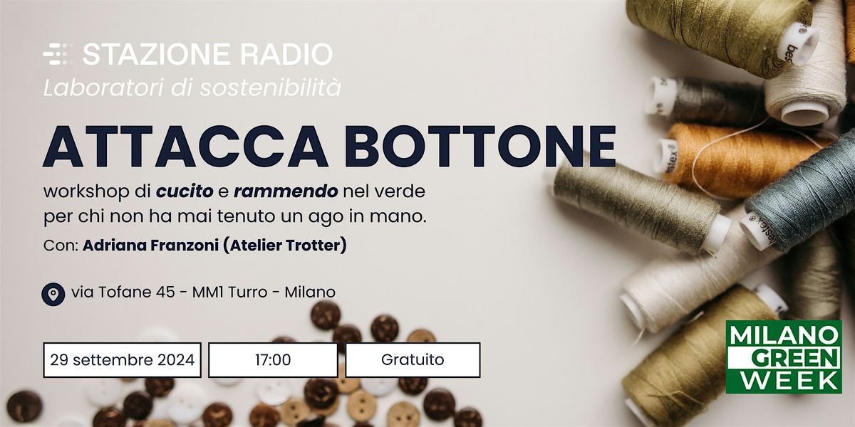 Attacca bottone: workshop di cucito e rammendo