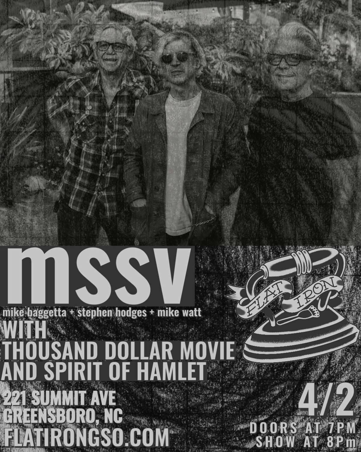 MSSV (MIKE BAGGETTA + STEPHEN HODGES + MIKE WATT) W\/ THOUSAND DOLLAR MOVIE AND SPIRIT OF HAMLET