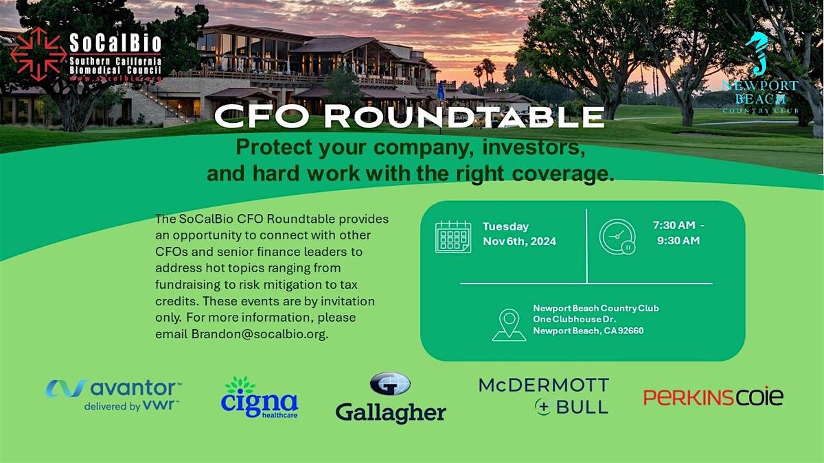 SoCalBio CFO Roundtable