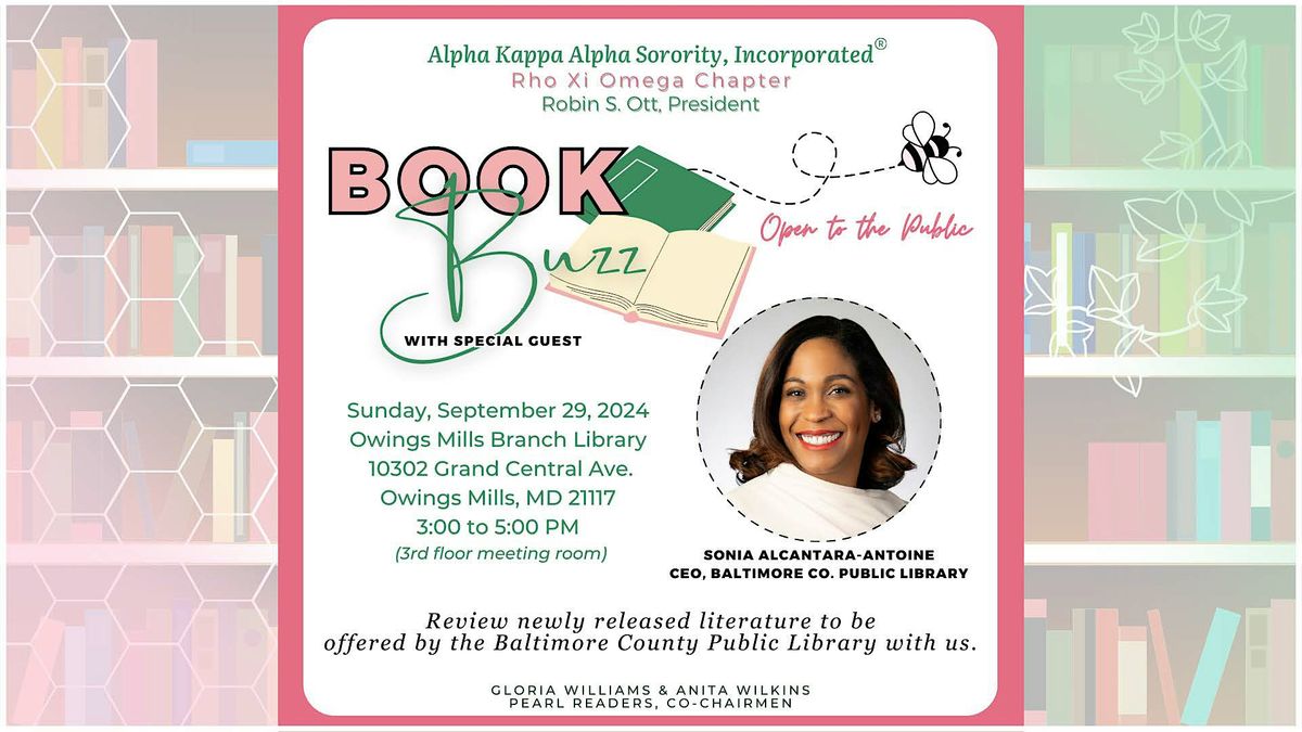 Alpha Kappa Alpha Sorority, Inc., Rho Xi Omega's Book Buzz