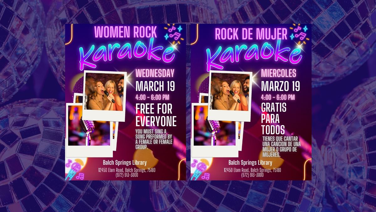 Women Rock Karaoke \/ Rock de Mujer Karaoke