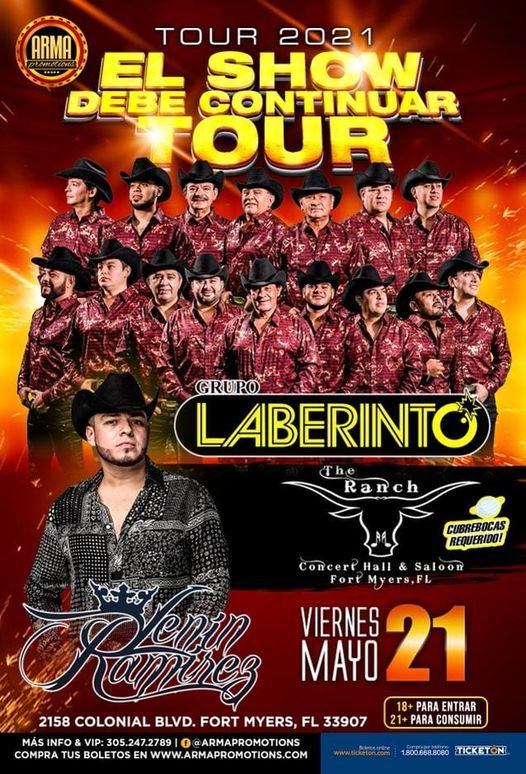 Grupo Laberinto, The Ranch Concert Hall & Saloon, Fort Myers, 21 May 2021