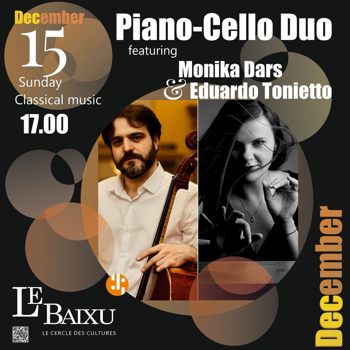 Piano-Cello Duo Concert featuring Monika Dars and Eduardo Tonietto