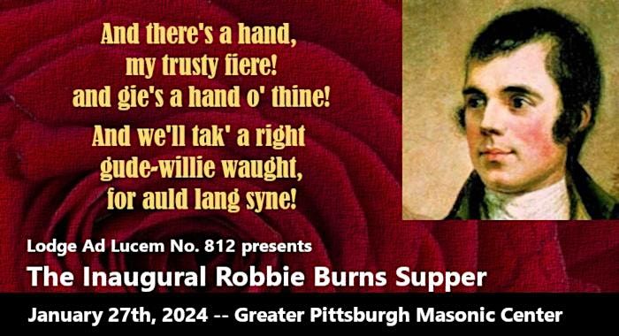 Inaugural Robbie Burns Supper