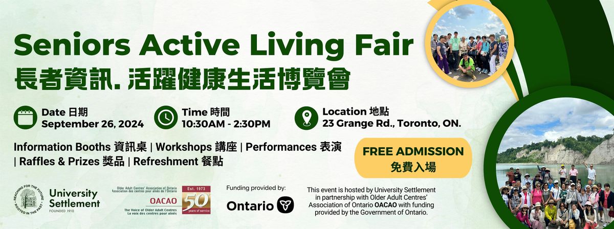 Seniors Active Living Fair: Information and Resources