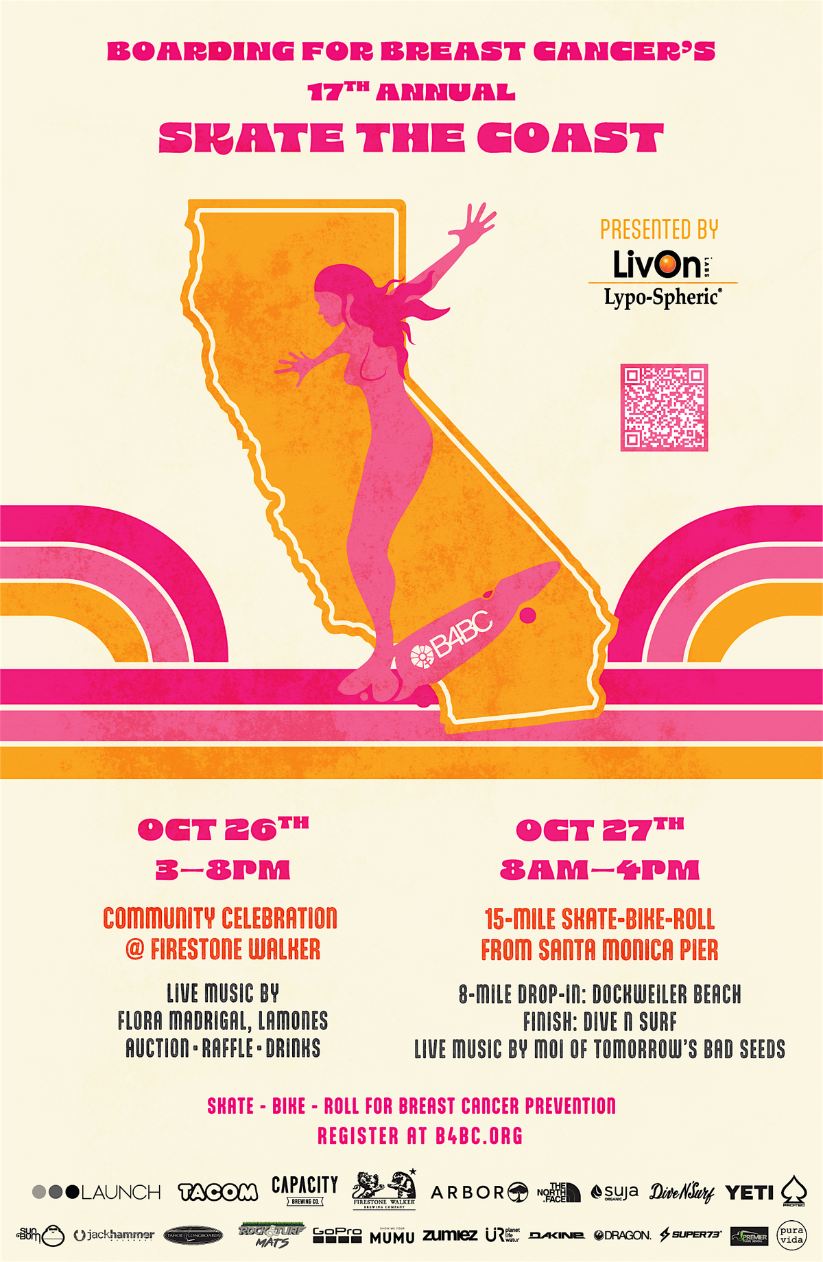 B4BC\u2019s 17th Annual Skate the Coast presented by LivOn Labs