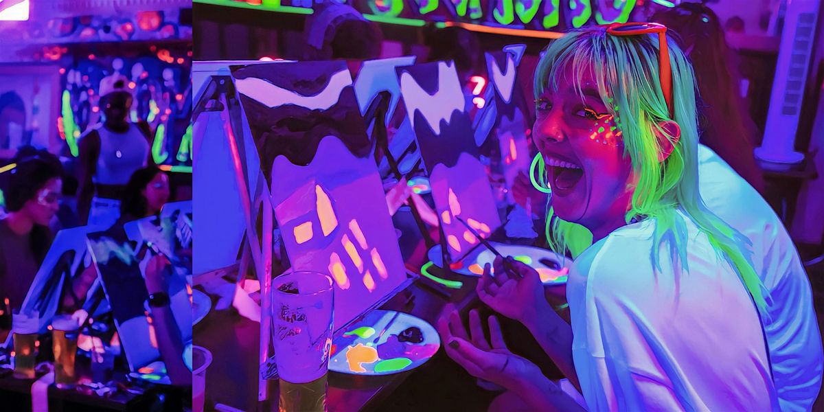 Neon Painting: Alice In Wonderland
