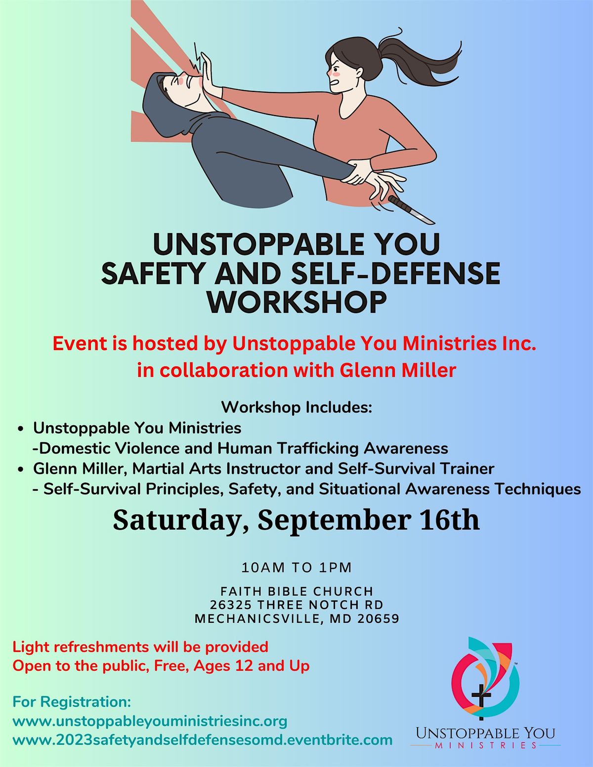 Unstoppable You Safety and Self-defense Workshop (Southern Maryland)