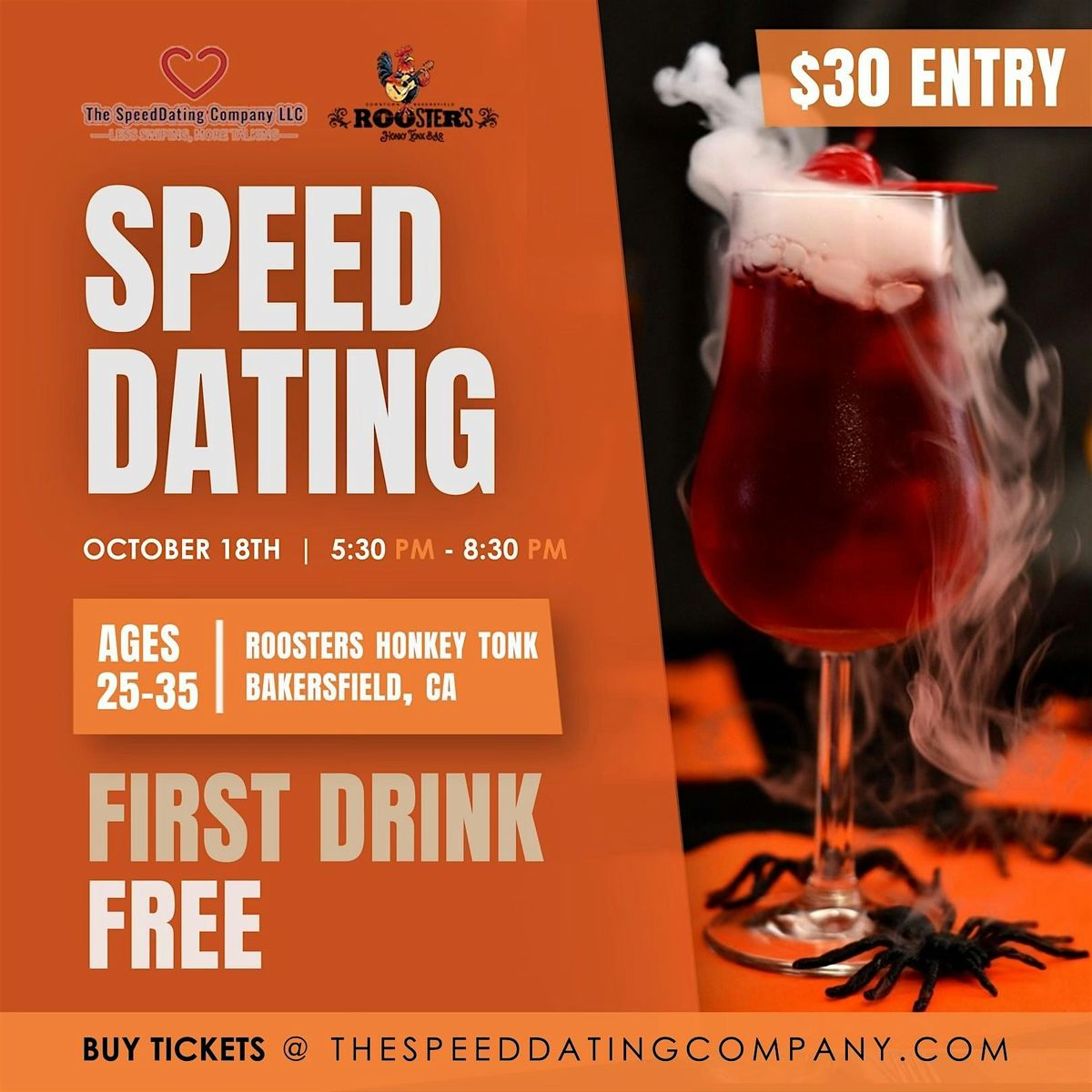 SPEED DATING | 25-35, FIRST DRINK FREE!