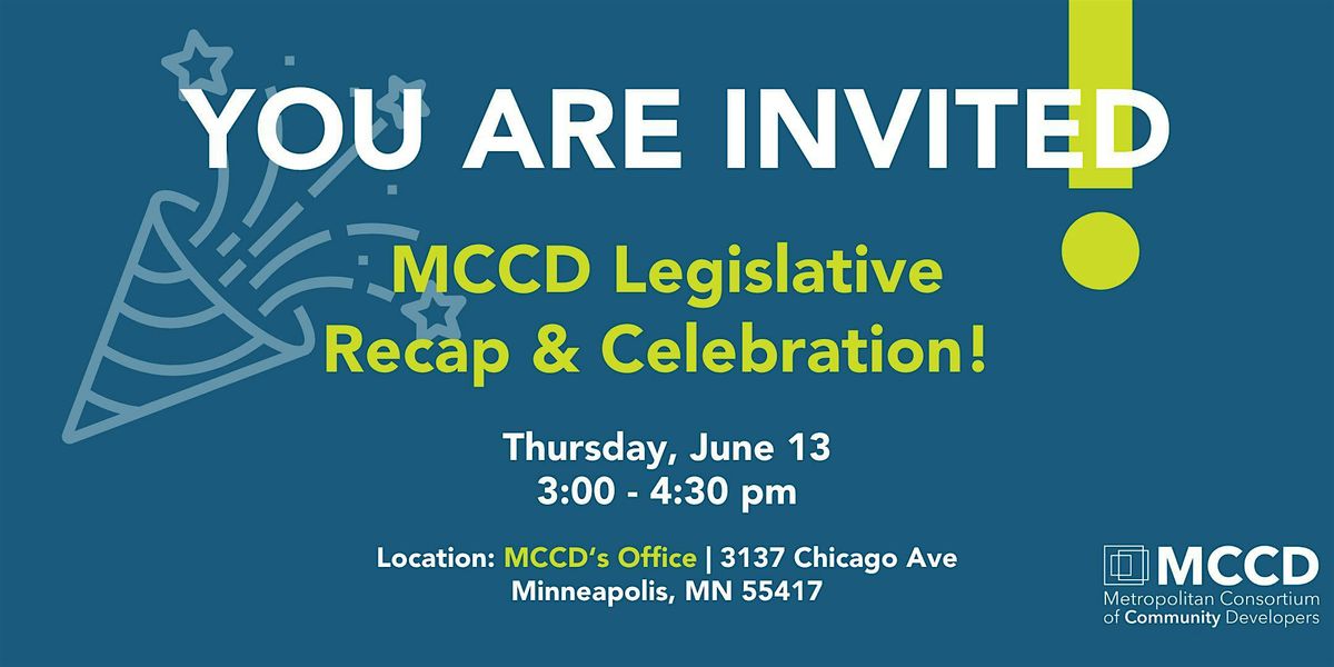 MCCD Legislative Recap & Celebration