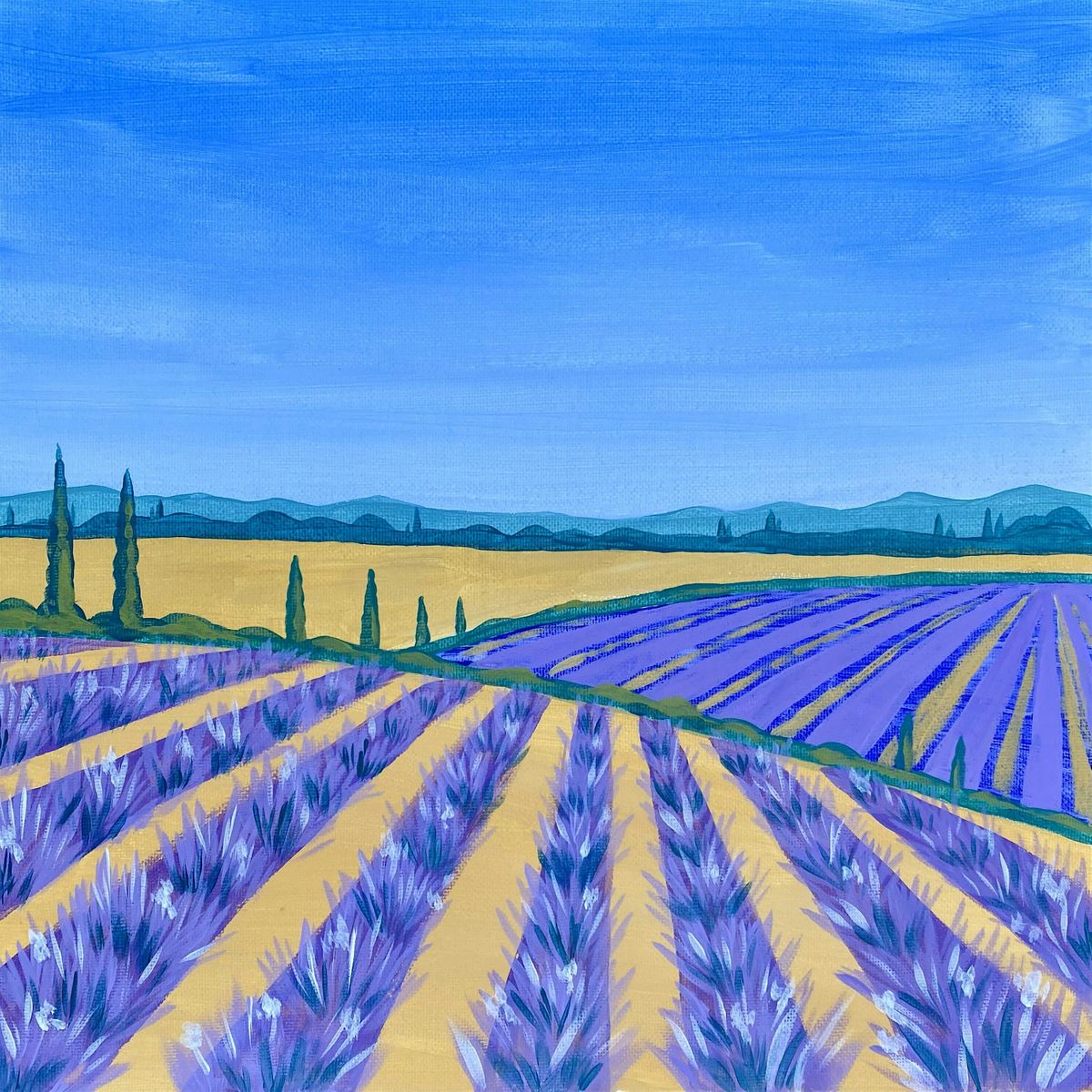 Paint & Unwind at the Tobacco Factory, Bristol - "Lavender Fields"