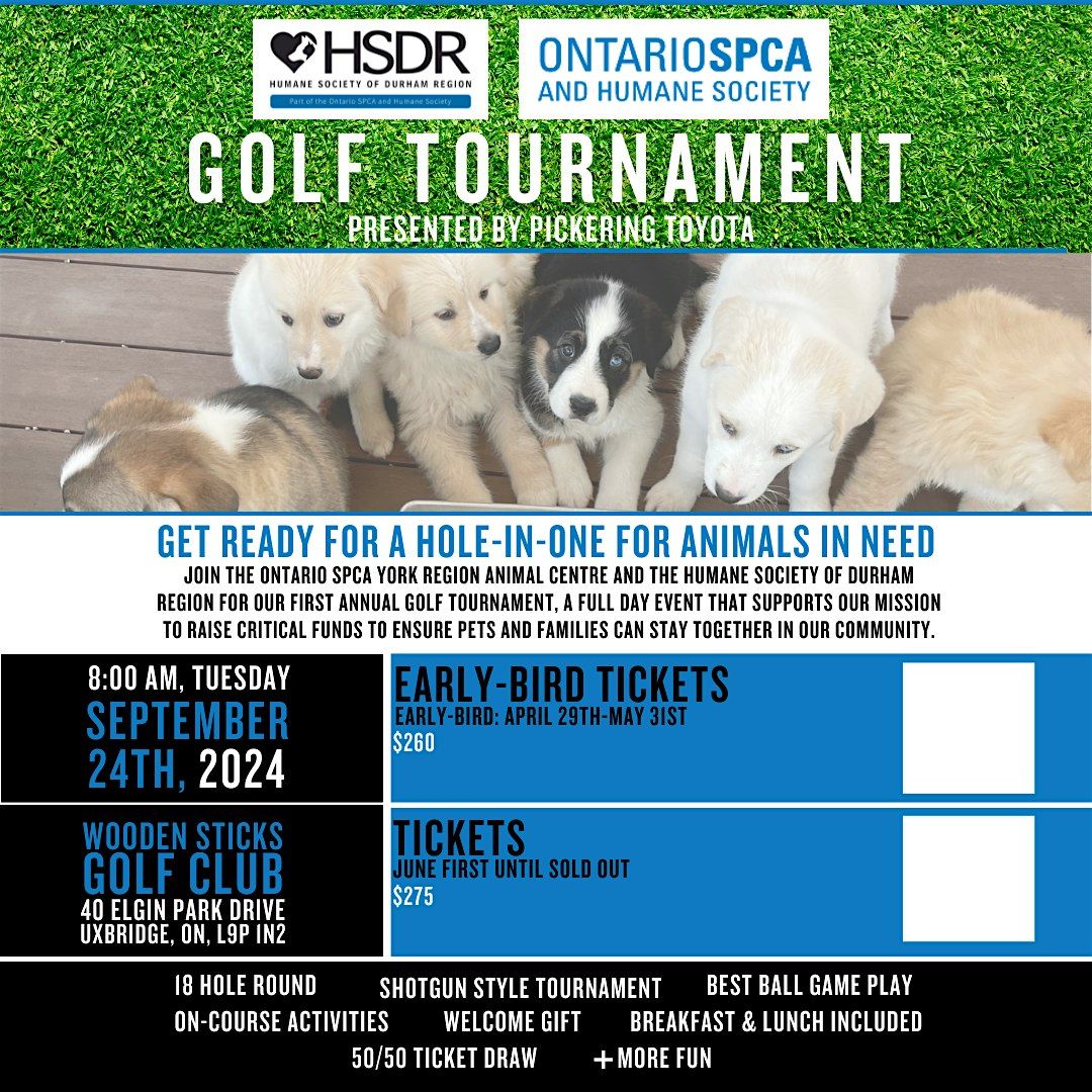 Ontario SPCA 2024 Paws and Putts Charity Golf Classic