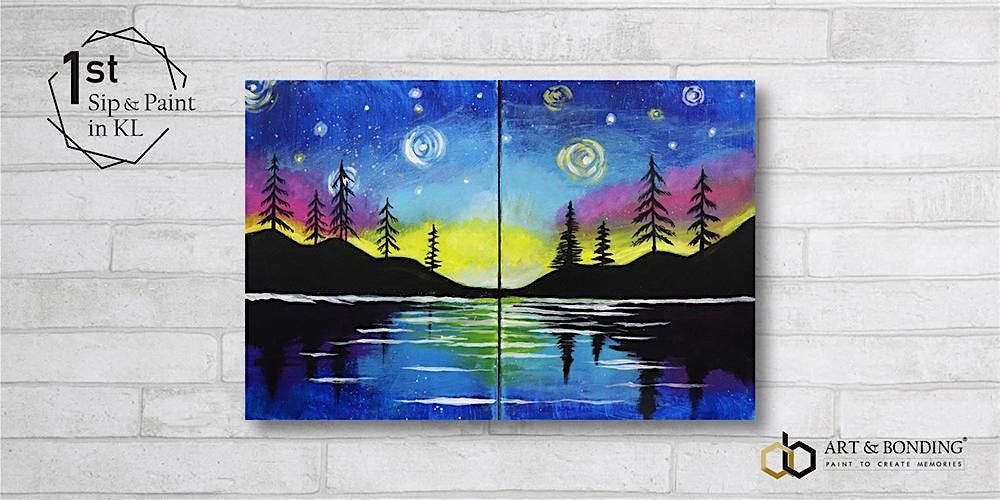 Sip & Paint Date Night : Starry Lake