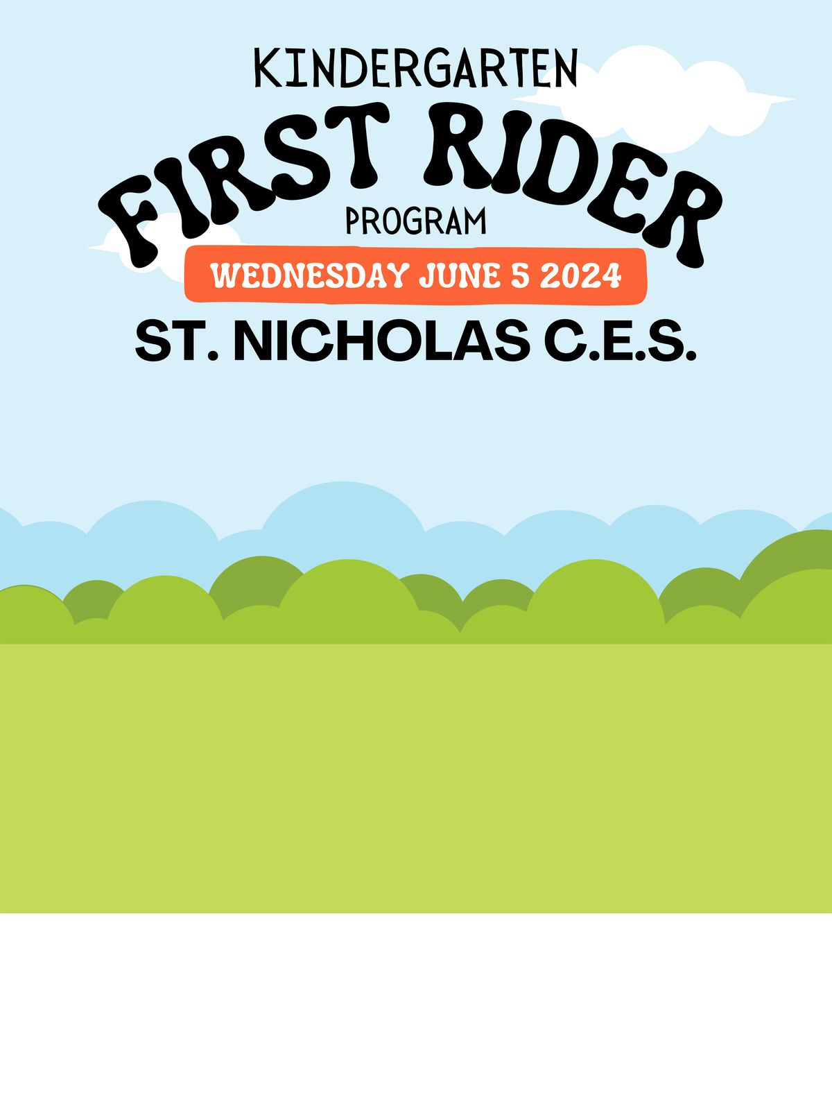 First Rider Program - St. Nicholas C.E.S. Waterloo, ON (5:00 PM Session)