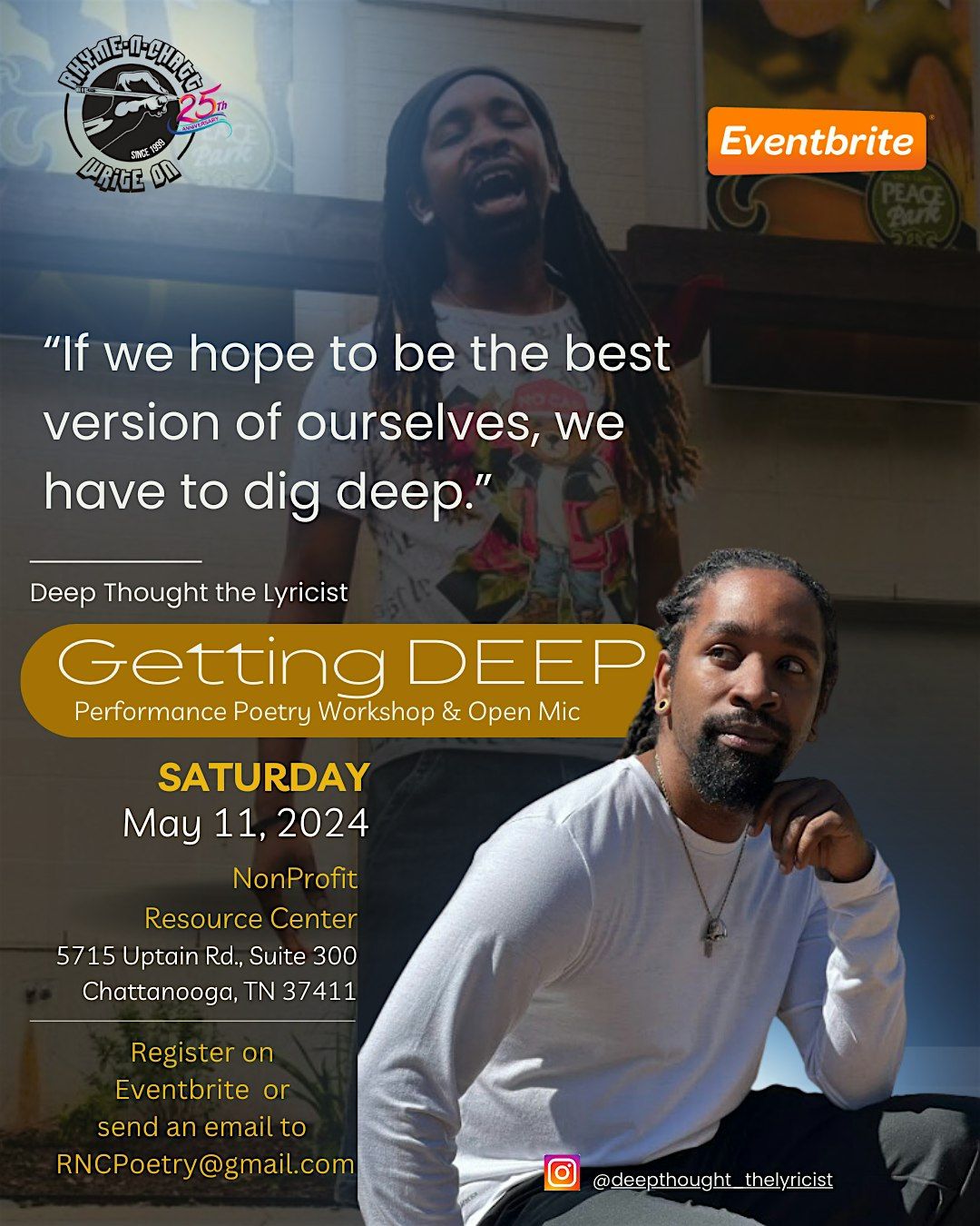 "DEEP" Performance Workshop & Open Mic session featuring "Deep Thought the Lyricist"