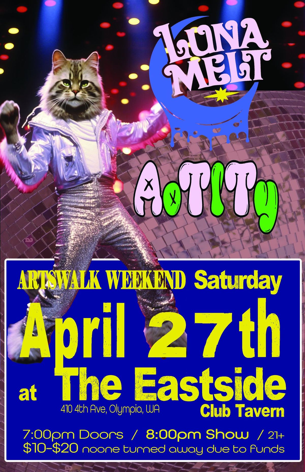 Luna Melt and AoTiTy Artswalk Saturday at the Eastside!!
