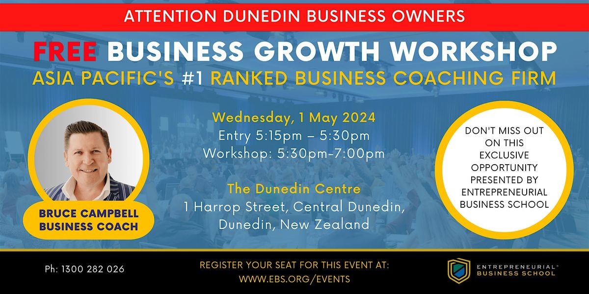 Free Business Growth Workshop - Dunedin (local time)