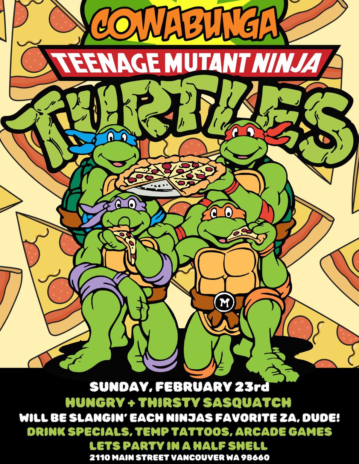 TEENAGE MUTANT NINJA TURTLE PIZZA PARTY IN A HALF SHELL