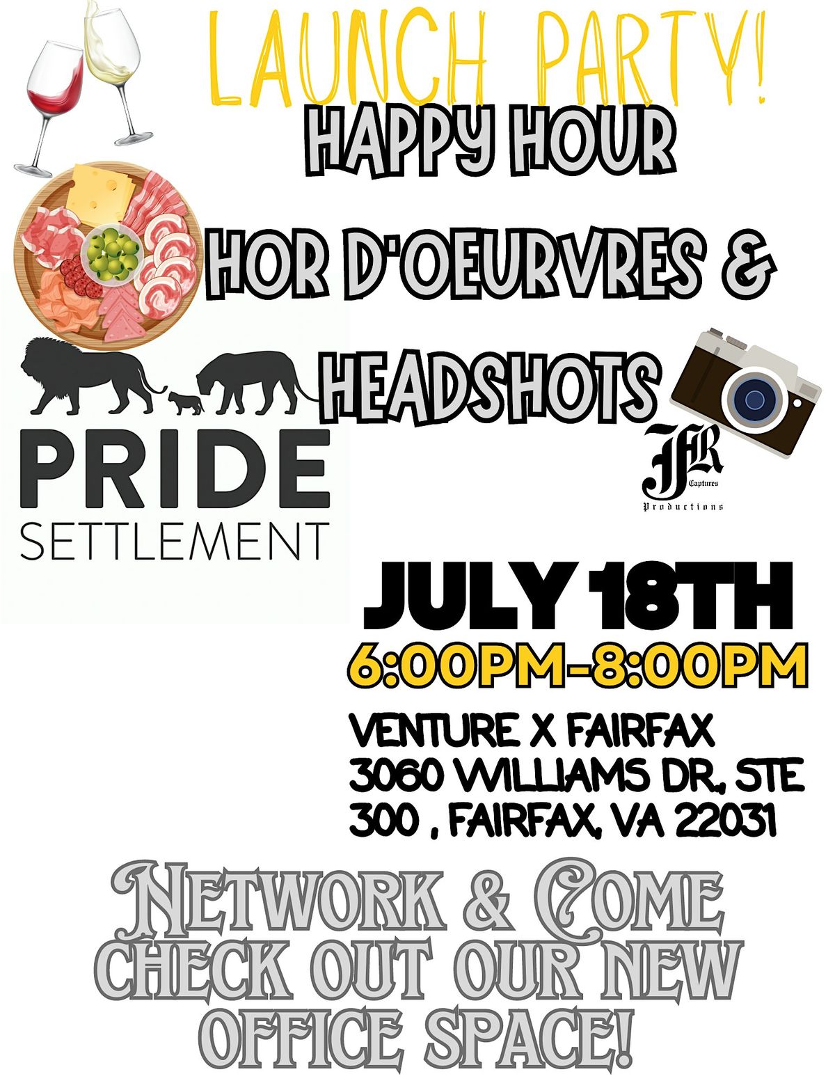 Happy Hour, Hor D'oeurvres & Headshots: Real Estate Networking Launch Party Event