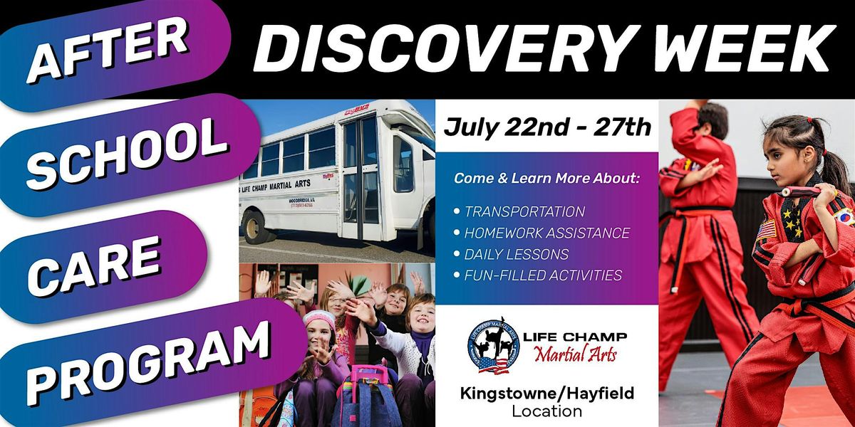 FREE DISCOVERY WEEK - After School Care Program (Kingstowne\/Hayfield)