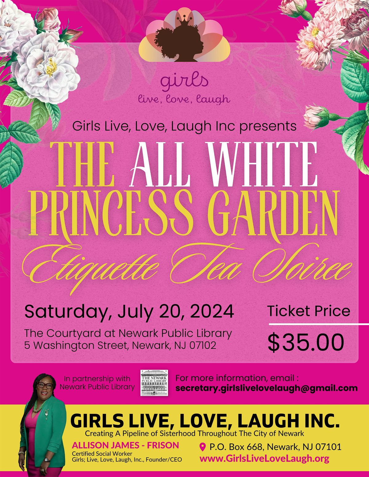 All White Princess Garden Etiquette Tea Soiree