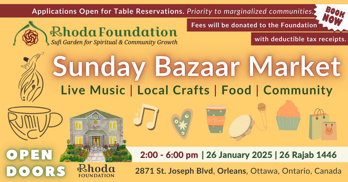 Rhoda Foundation reOpening [Day #3] | Sunday Bazaar Market & Open Doors