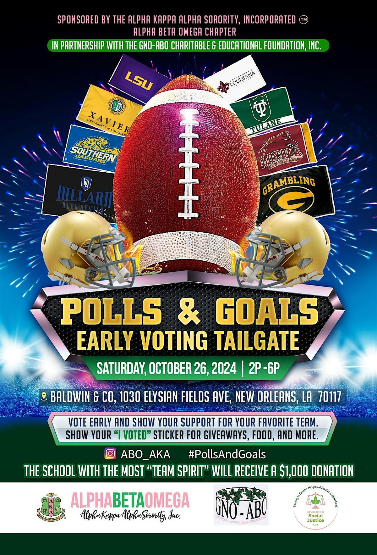 Polls & Goals Early Voting Tailgate, Baldwin & Co. coffee + bookstore