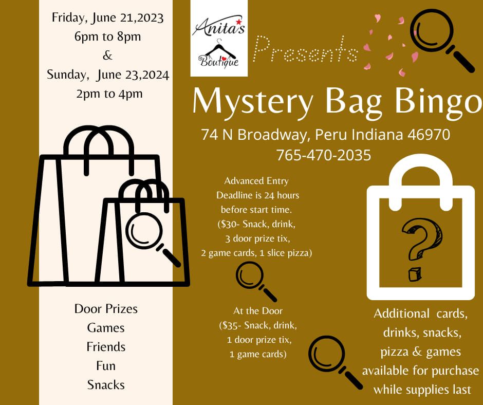 Mystery Bag Bingo 