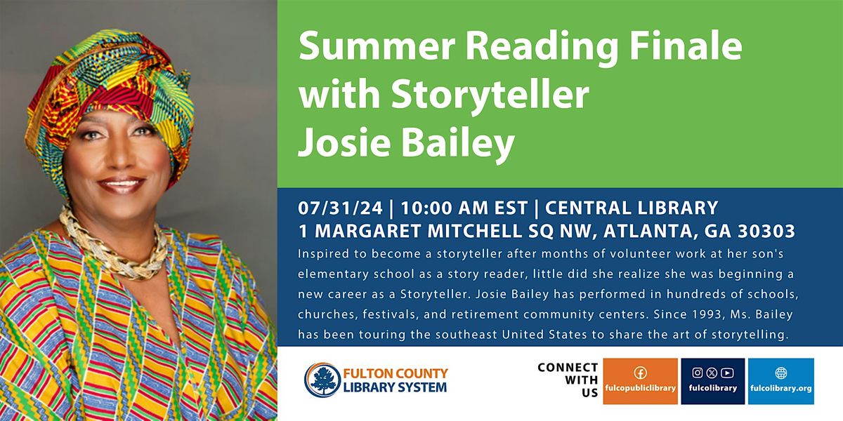 Summer Reading Finale with Storyteller Josie Bailey