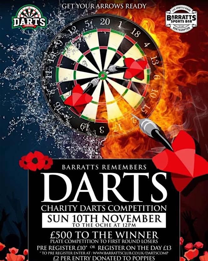 Barratts Remembers - Charity Darts Competition