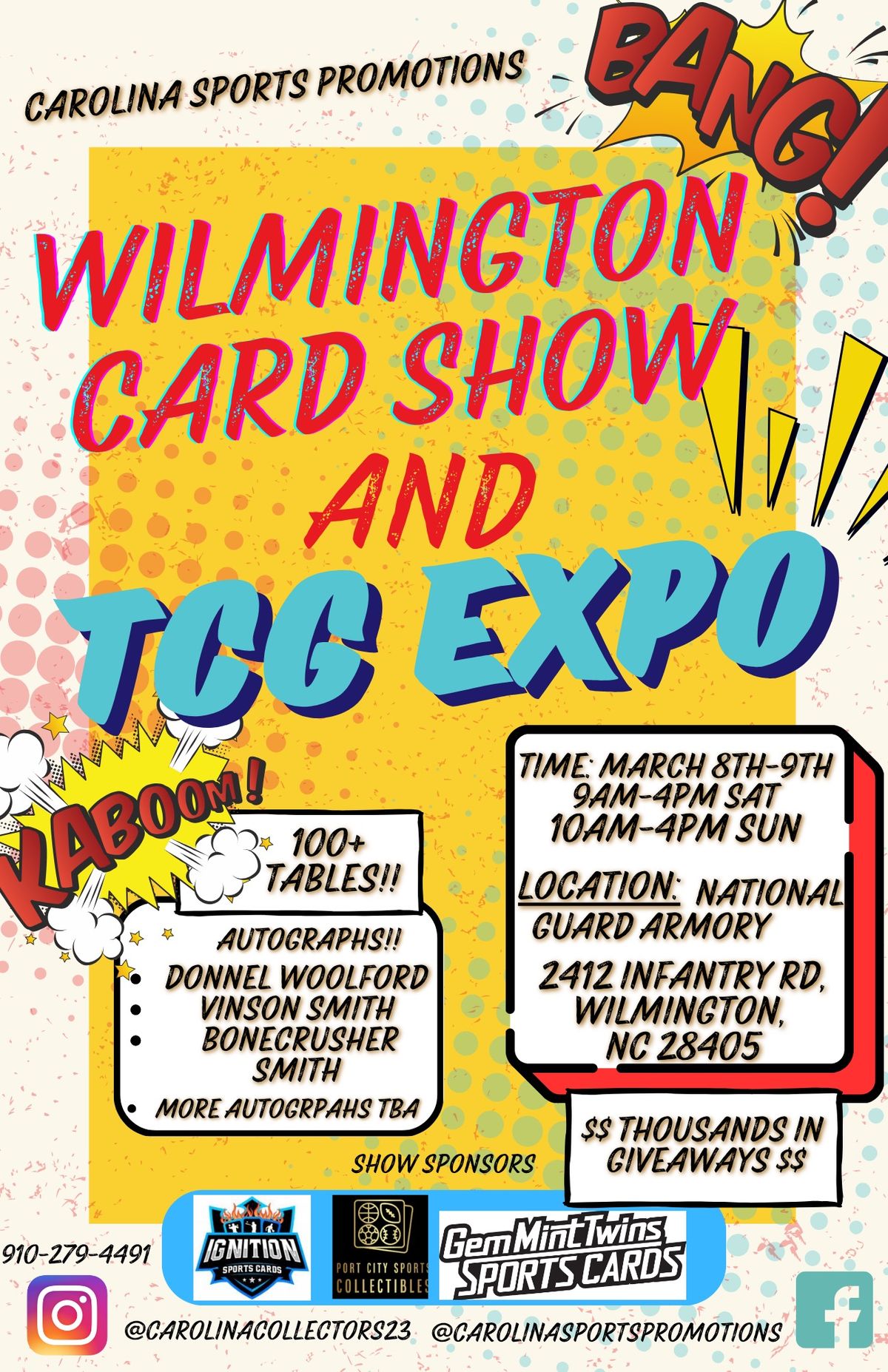 Wilmington Card show and TCG expo March 8th-9th