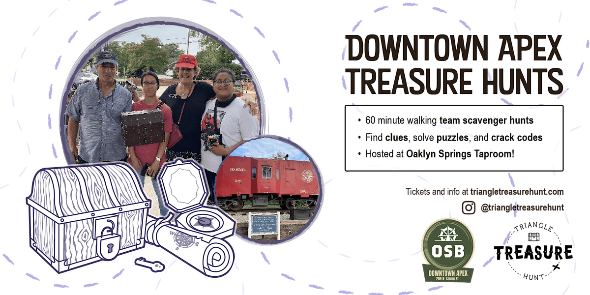 Downtown Apex Treasure Hunt - Walking Team Scavenger Hunt!