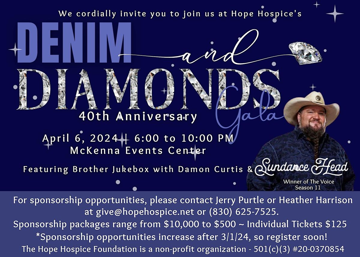 Hope Hospice 40th Anniversary Denim and Diamonds Gala