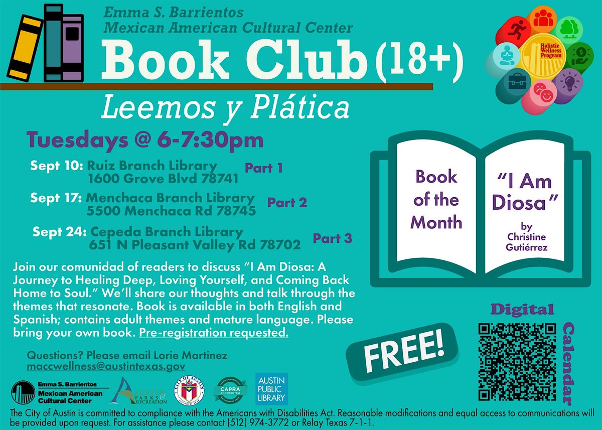 Book Club: Leemos y Pl\u00e1tica (18+) at Menchaca Library- Part II