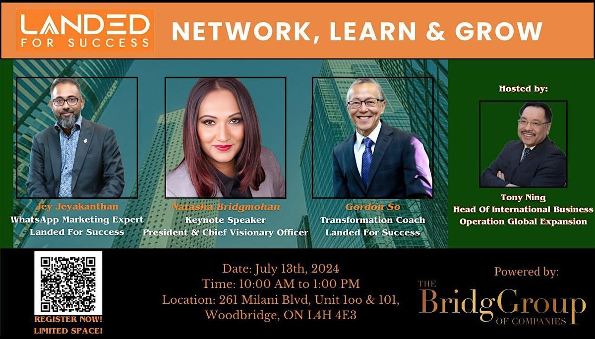 [FREE] Vaughan Networking Event. (NETWORK, LEARN & GROW)