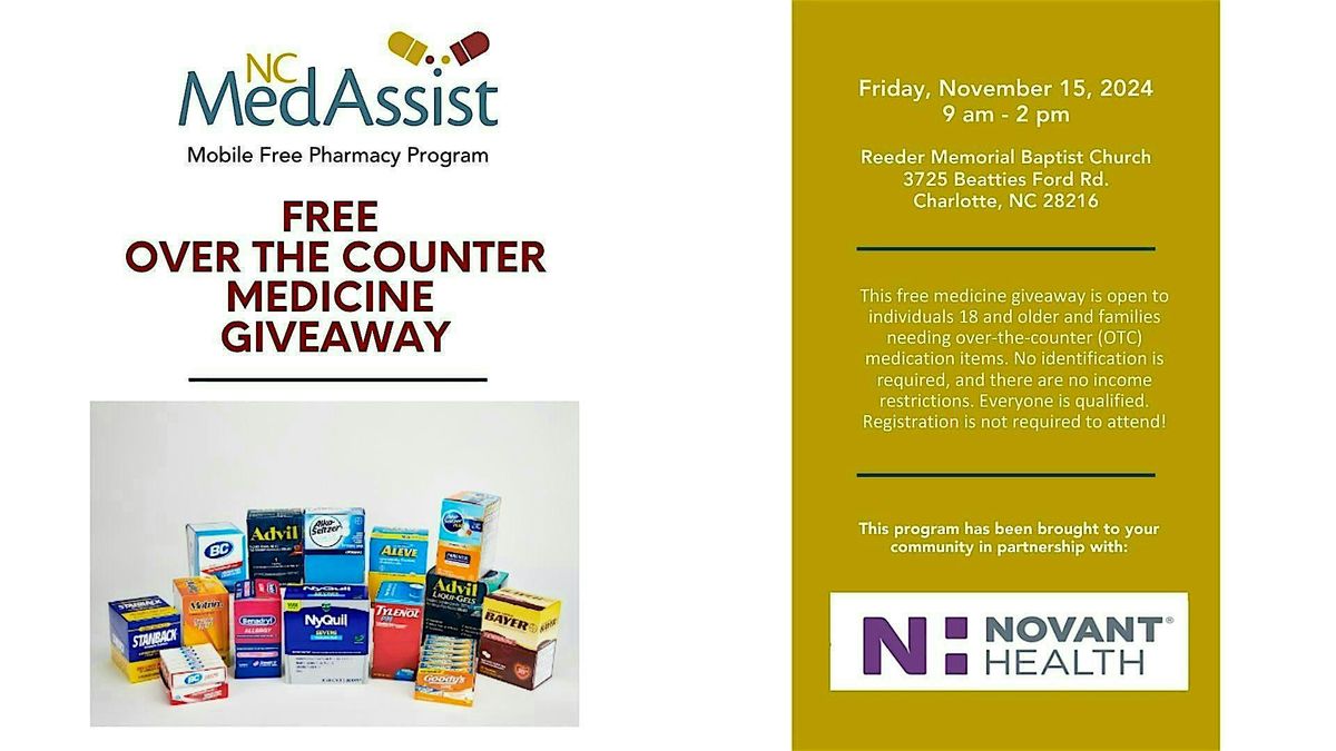 Mecklenburg County Over-the-Counter Medicine Giveaway  and Community Event