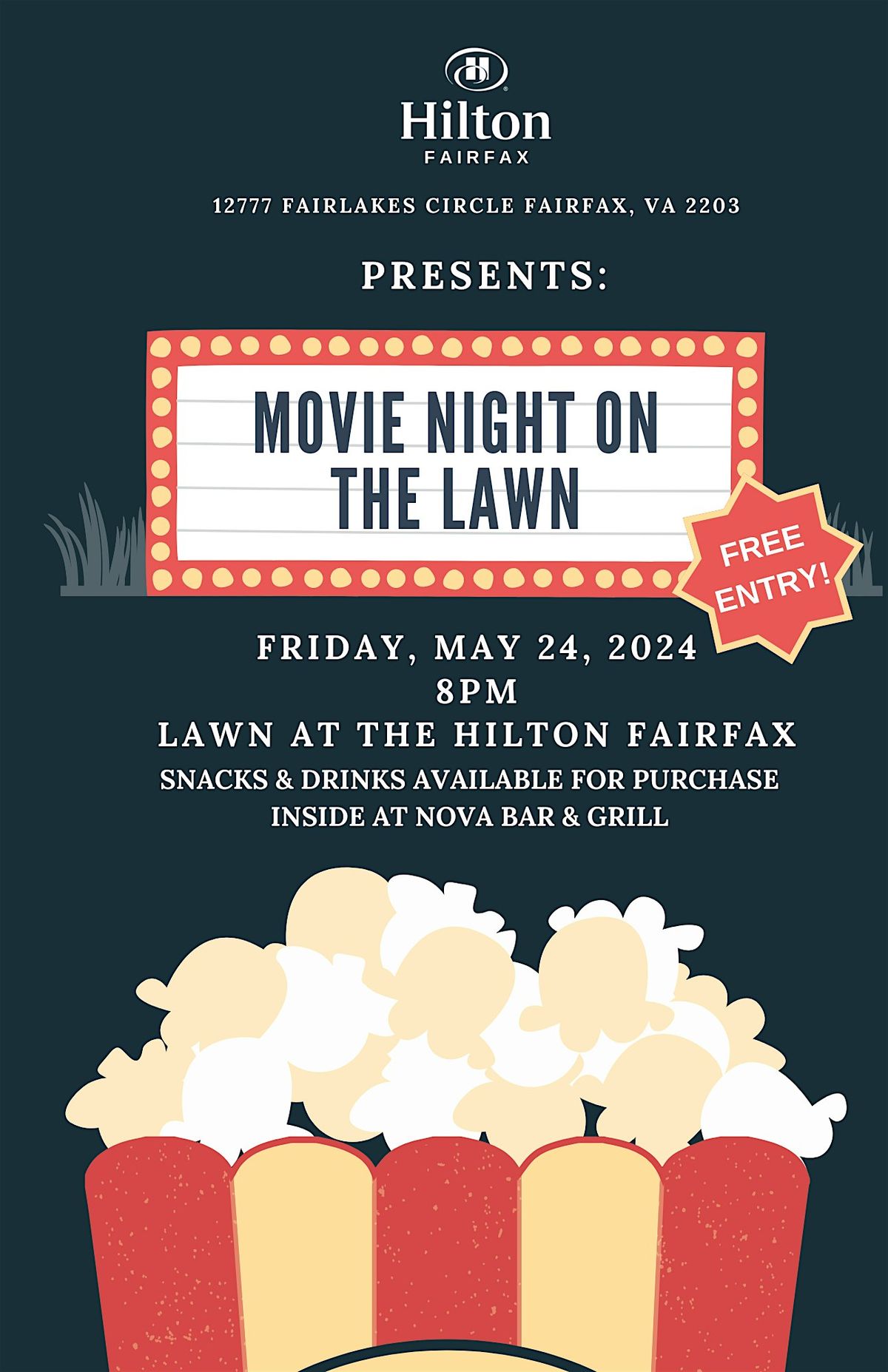 Movie Night on the Lawn at Hilton Fairfax