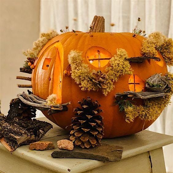 Halloween Fun!  Pumpkin Fairy House Carving