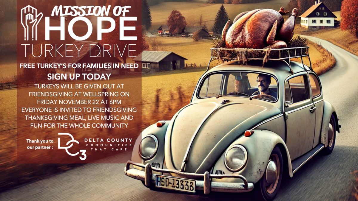 Mission of HOPE Turkey Drive \/ FREE Turkeys for Families in Need