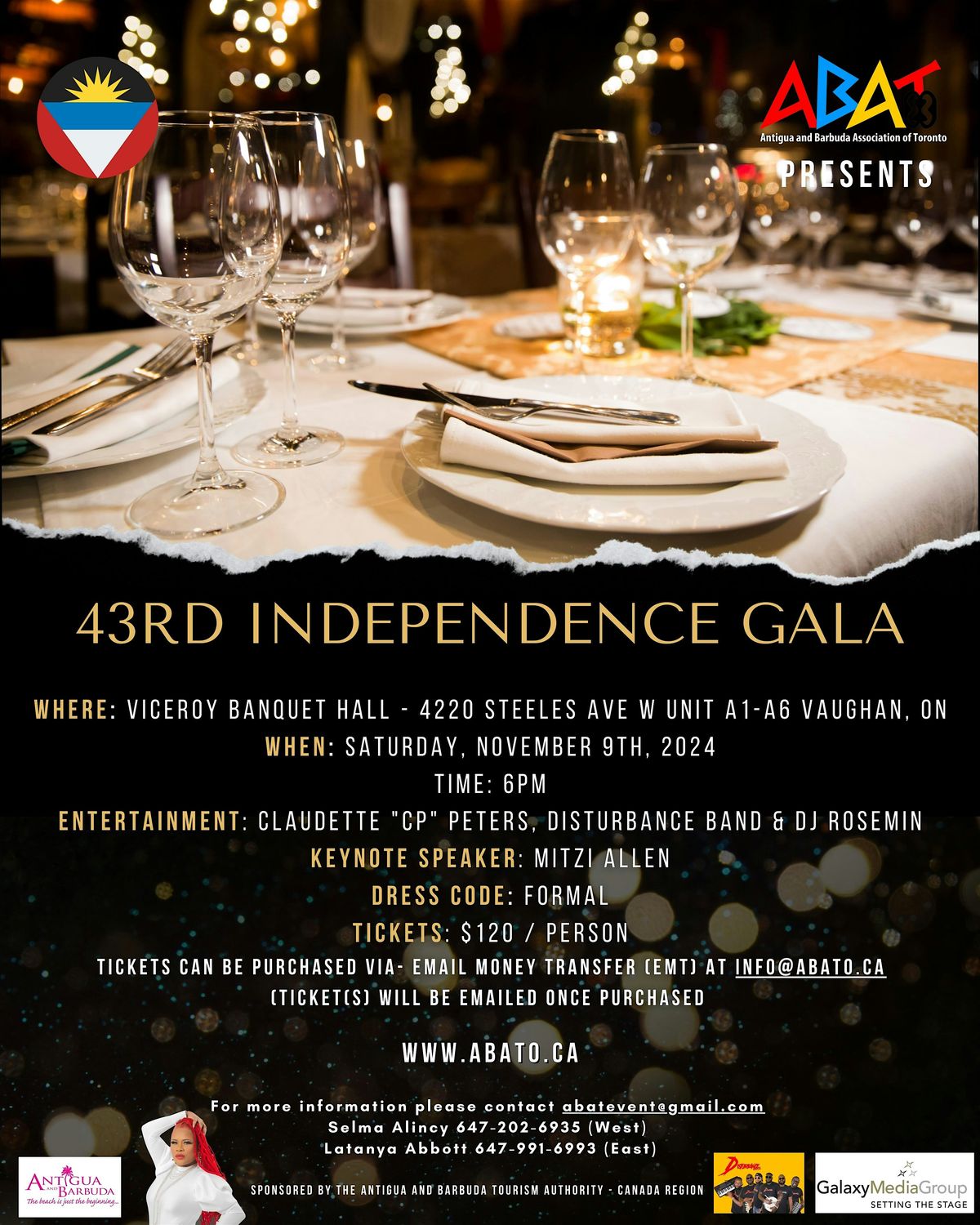 The Antigua and Barbuda Association of Toronto - 43 Independence Gala