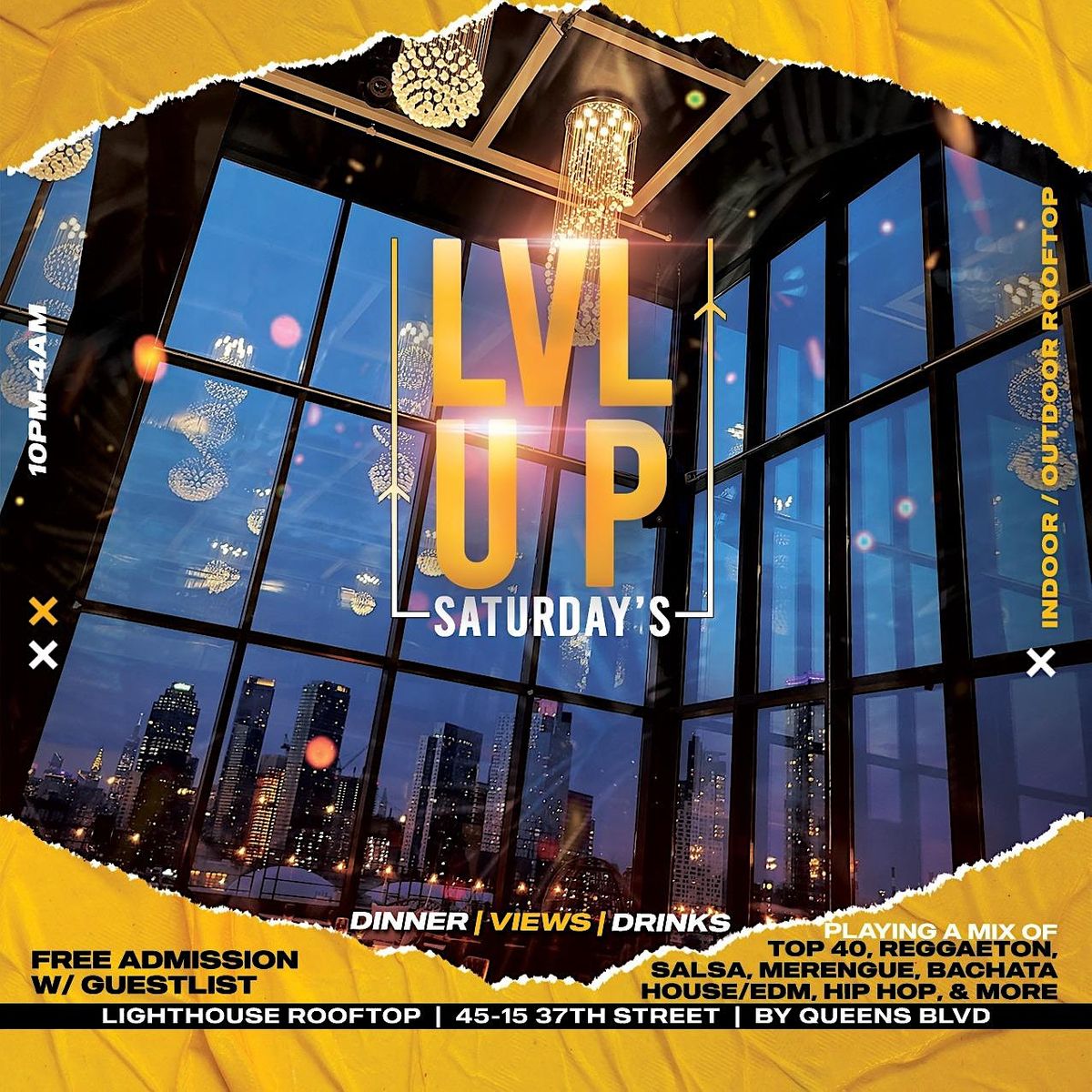 LEVEL UP SATURDAYS  ROOFTOP PARTY | AT  LIGHTHOUSE