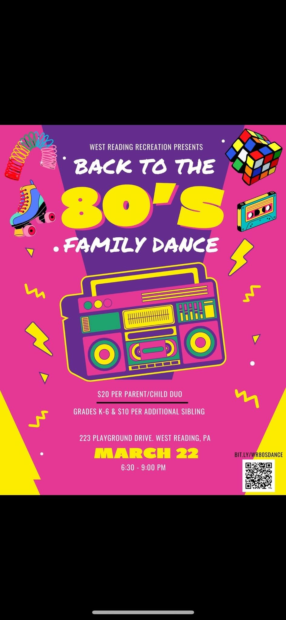 Back to the 80\u2019s Family Dance