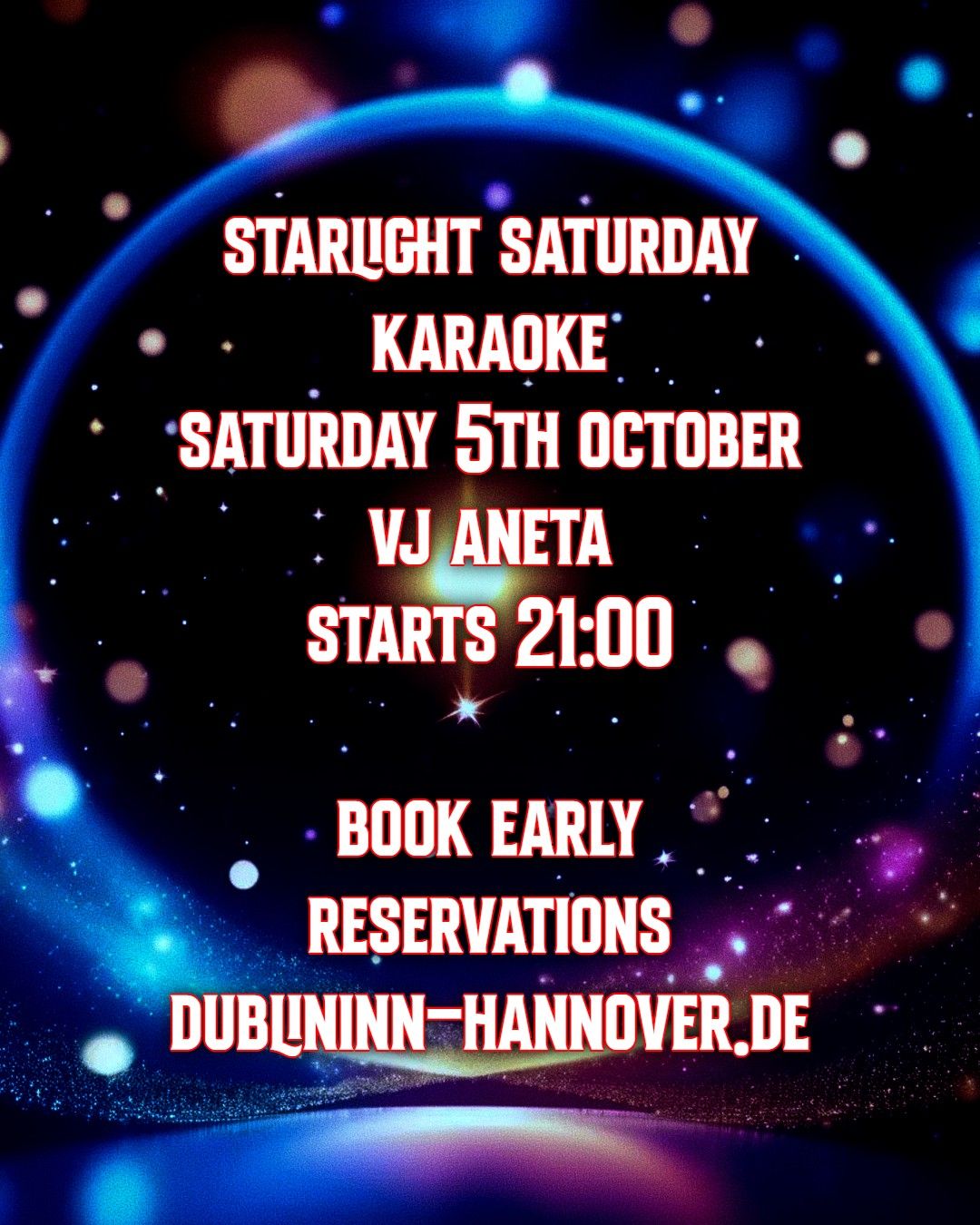 Starlight Karaoke Saturday 5th October