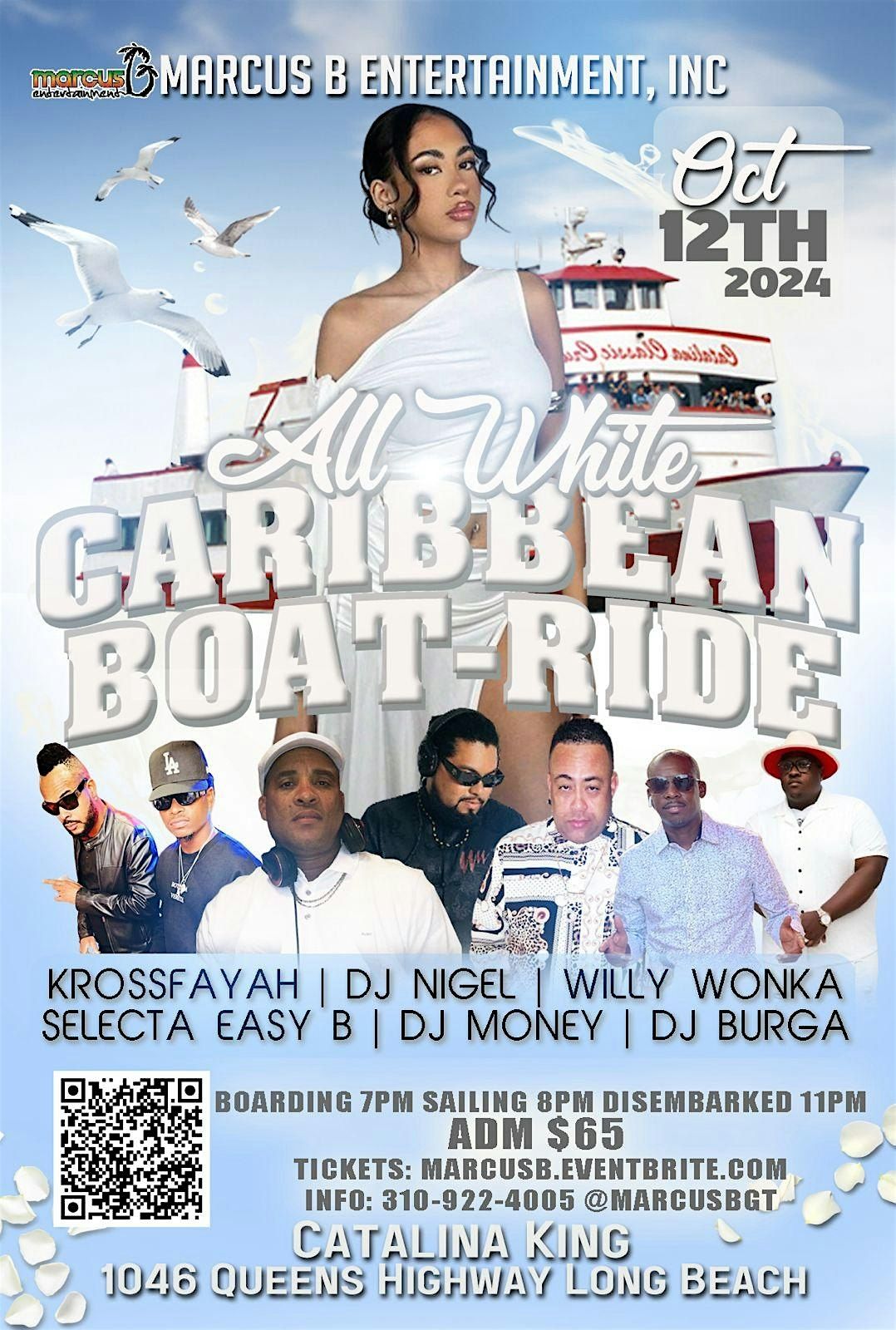 All White Caribbean Boat Ride