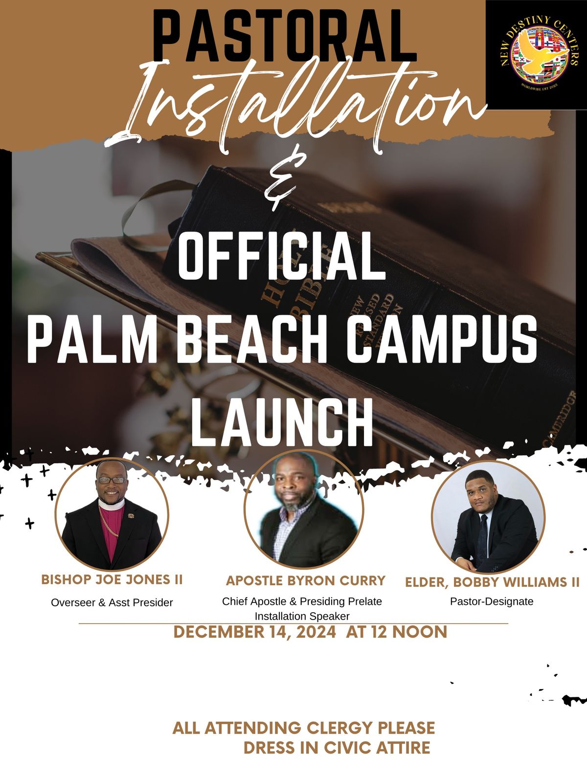 Pastor Bobby Eugene Williams Jr. Installation and Palm Beach Campus Launch