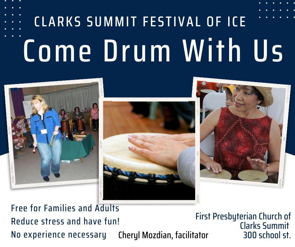 Drum Circle at the Clarks Summit Ice Festival